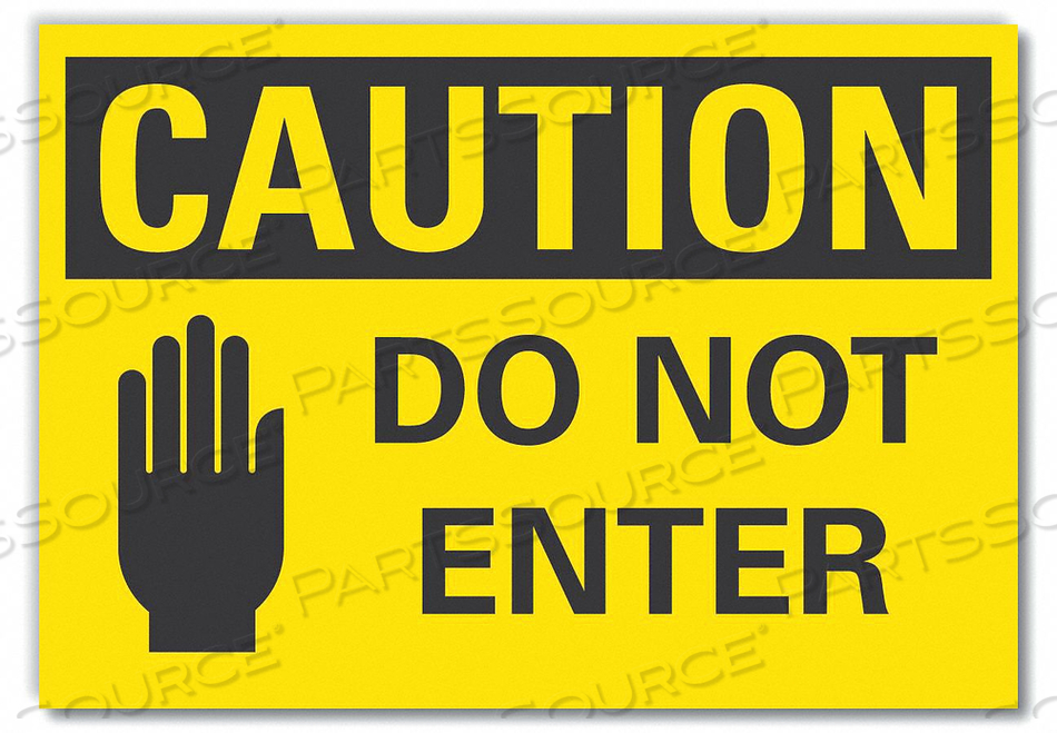 CAUTION SIGN DO NOT ENTER 5 X7 by Lyle Signs Inc.