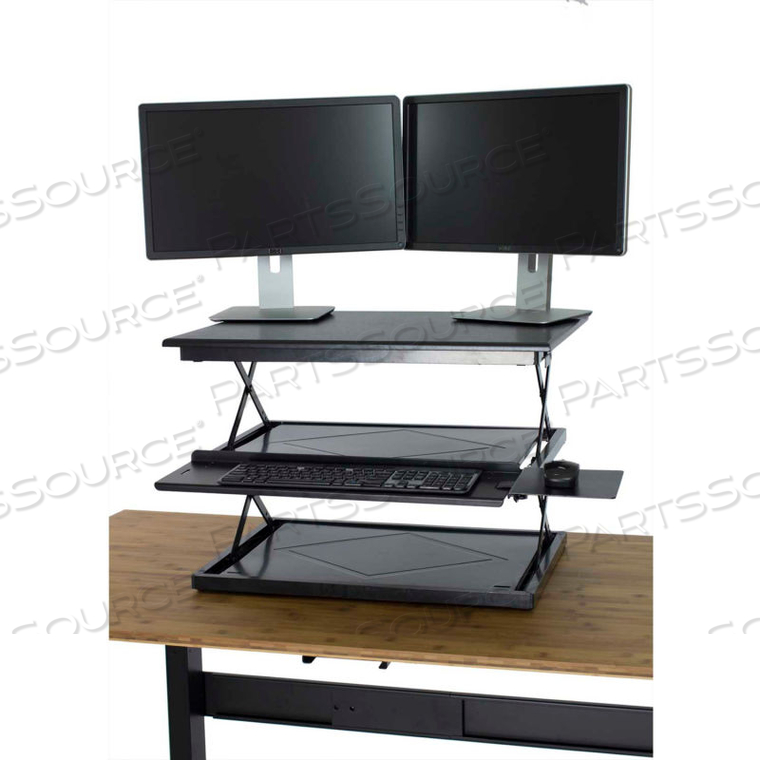 CHANGEDESK ADJUSTABLE HEIGHT STANDING DESK CONVERSION, BLACK by Uncaged Ergonomics
