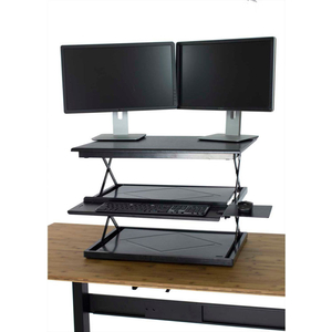 CHANGEDESK ADJUSTABLE HEIGHT STANDING DESK CONVERSION, BLACK by Uncaged Ergonomics