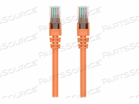 10FT CAT5E SNAGLESS PATCH CABLE, UTP, ORANGE PVC JACKET, 24AWG, T568B, 50 MICRON by Belkin