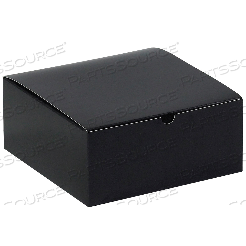 GIFT BOXES, 8" X 8" X 3 1/2", BLACK GLOSS, 100/CASE by BOX Partners (Box Acquisitions, LLC)