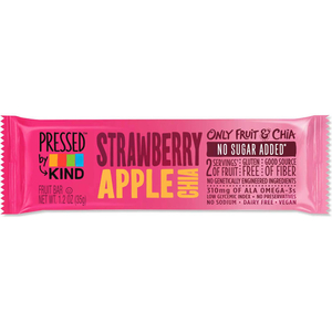 PRESSED BY BARS, STRAWBERRY APPLE CHIA, 1.2 OZ. BAR, 12/BOX by Kind