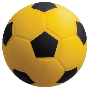 COATED FOAM SPORT BALL, FOR SOCCER, PLAYGROUND SIZE, YELLOW by Champion Sports