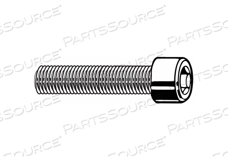 SOCKET HEAD CAP SCREW, #10-32 THREAD SIZE, 3/8 IN LG, STD, PLAIN, STAINLESS STEEL, 316 by Fabory