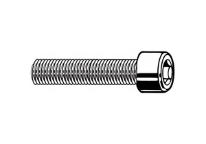 SOCKET HEAD CAP SCREW, #10-32 THREAD SIZE, 3/8 IN LG, STD, PLAIN, STAINLESS STEEL, 316 by Fabory