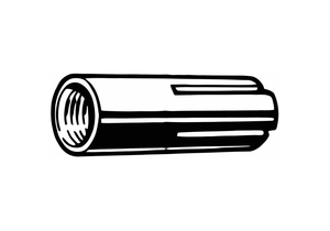 DROP-IN ANCHOR, 1/4"-20 THREAD SIZE, 1 IN OVERALL LG, 3/8 IN DIA, STEEL by Fabory