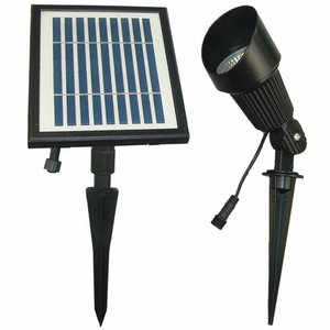 SOLAR LED BRIGHT WHITE SPOT LIGHT, GROUD MOUNT, OUTDOOR by Solar Goes Green LLC