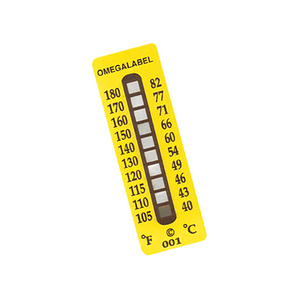 54 H X 18MM W BLACK ON YELLOW NON-REVERSIBLE TEMPERATURE LABEL by Omega Engineering