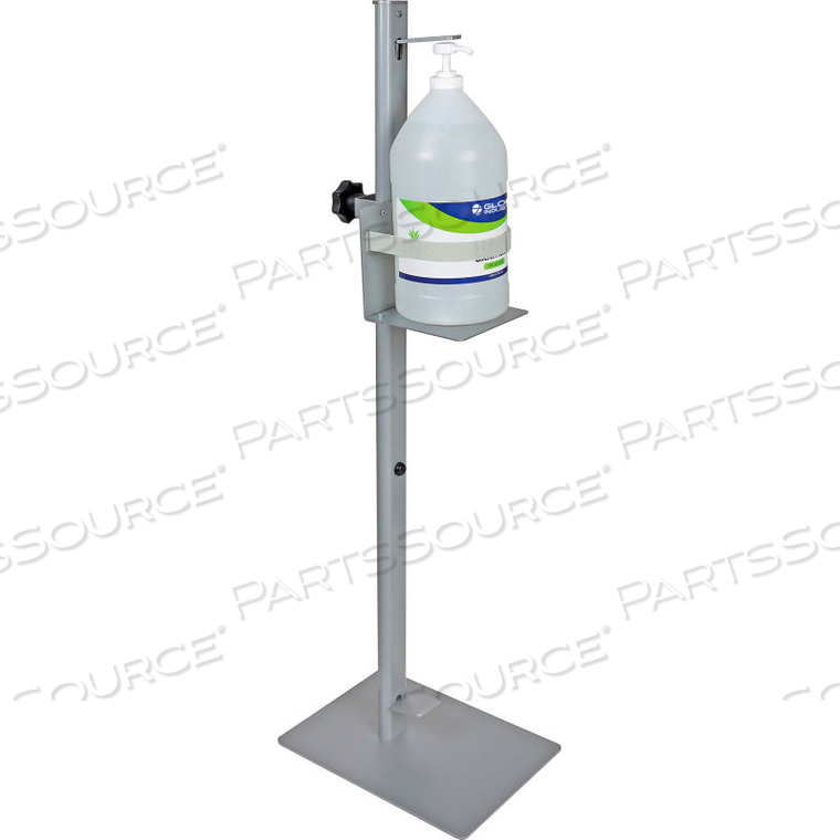 FOOT OPERATED HAND SANITIZER DISPENSER, FOR USE WITH GALLON BOTTLES W/ PUMP by Testrite Instrument Co. Inc. FOOT OPERATED HAND SANITIZER DISPENSER, FOR USE WITH GALLON BOTTLES W/ PUMP by Testrite Instrument Co. Inc.