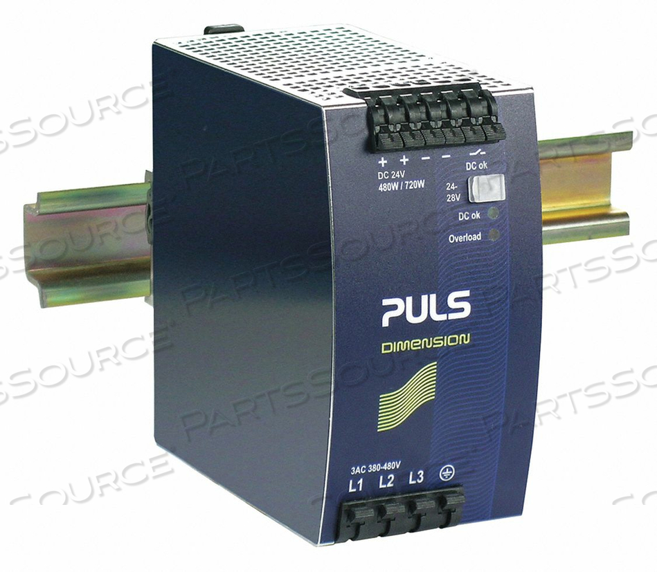 DC POWER SUPPLY METAL 24 TO 28VDC 480W by PULS