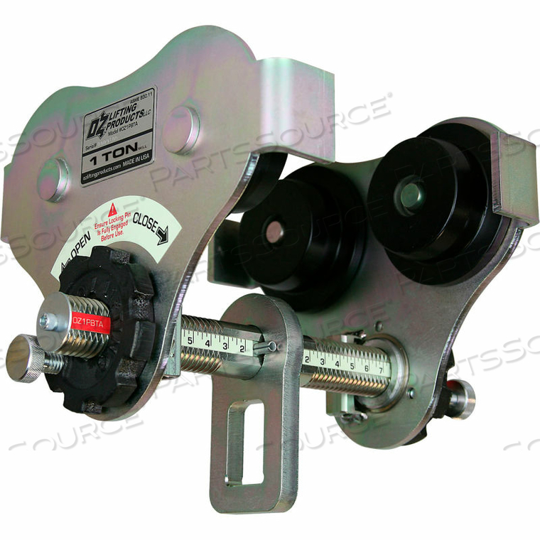 OZ2PBTA Oz Lifting Products PUSH BEAM TROLLEY 2 TON CAPACITY For Sale