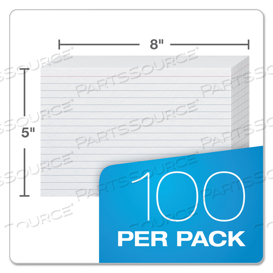 RULED INDEX CARDS, 5 X 8, WHITE by Oxford RULED INDEX CARDS, 5 X 8, WHITE by Oxford
