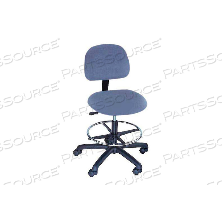 CLEAN ROOM STOOL - LOW BACK - PNEUMATIC - BLUE by Industrial Seating