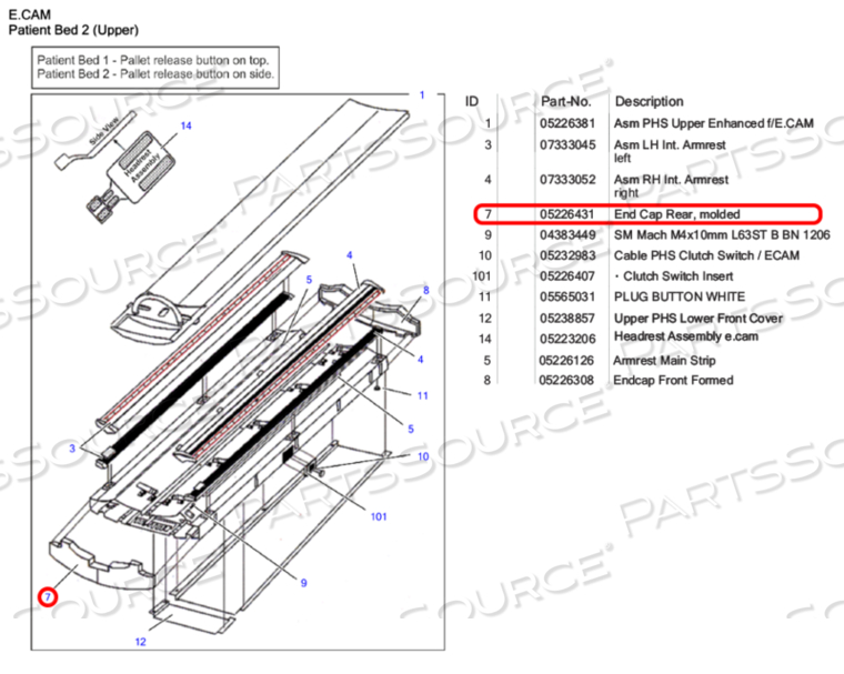 MOLDED REAR END CAP by Siemens Medical Solutions