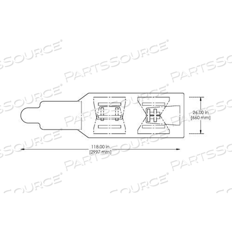 ANGIO SLICKER - GE OMEGA IV TABLES (118 IN.), FITS 1" & 2" THICK PAD 