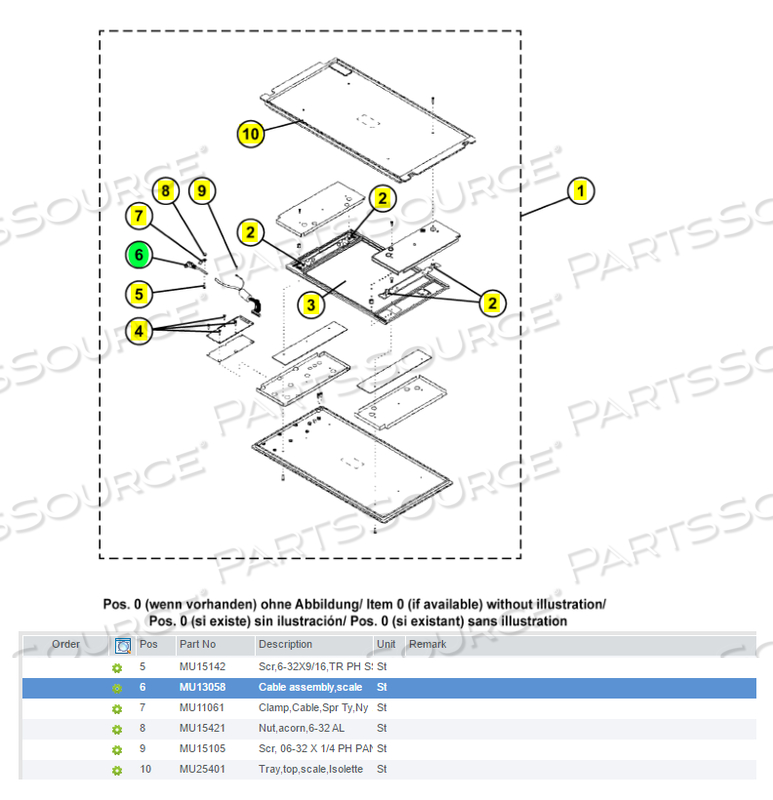 SCALE CABLE ASSEMBLY by Draeger Inc.