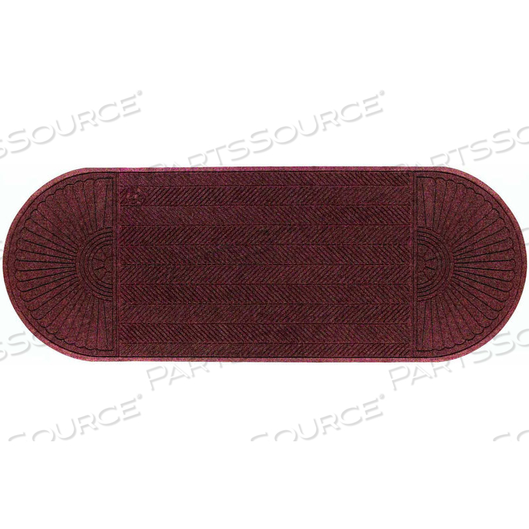 WATERHOG ECO GRAND ELITE 3/8" THICK TWO ENDS ENTRANCE MAT, MAROON 6' X 22'4" 