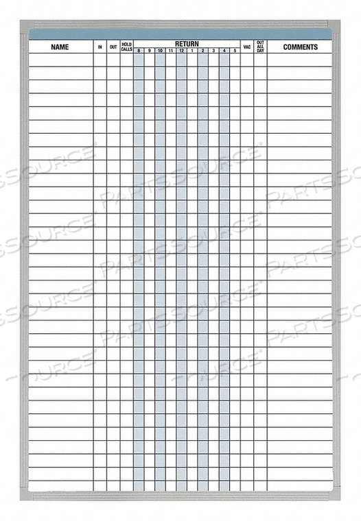 IN/OUT BOARD 36IN.HX24IN.W SILVER FRAME by Magna Visual