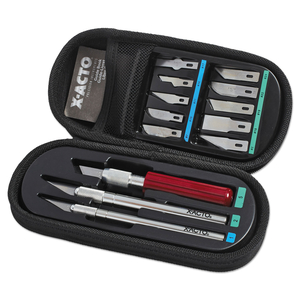 KNIFE SET, 3 KNIVES, 10 BLADES, CARRYING CASE by X-Acto