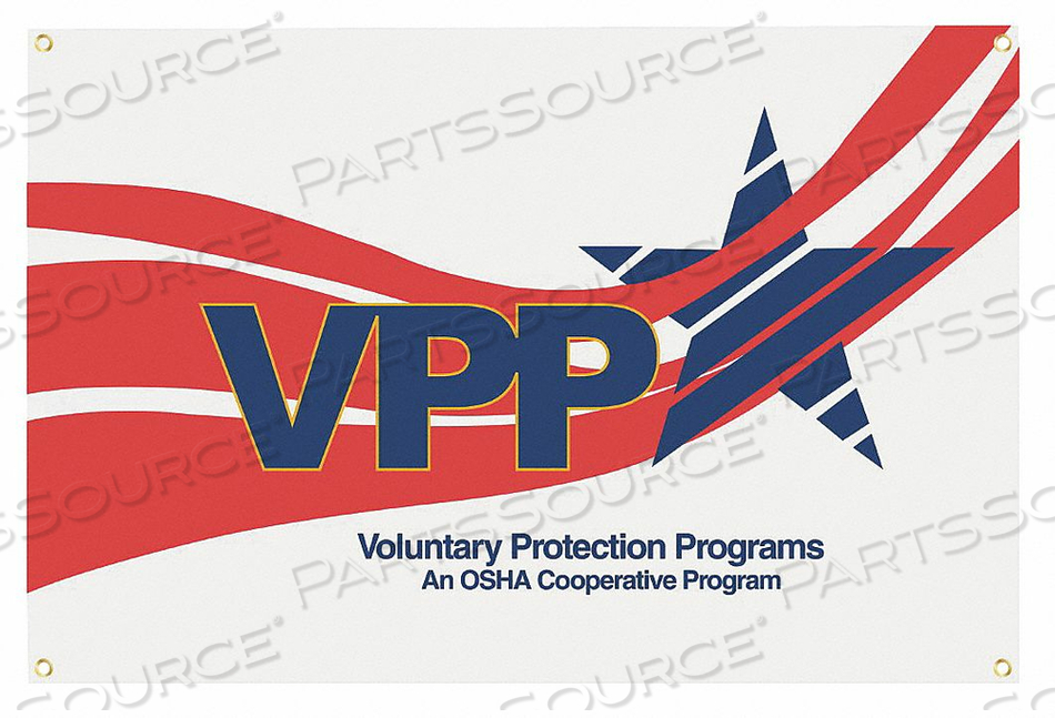 BANNER VPP STAR WORKSITE 4 X 6 FT. by Quality Resource Group BANNER VPP STAR WORKSITE 4 X 6 FT. by Quality Resource Group