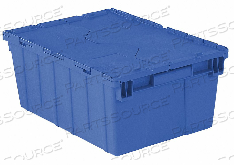 H6168 ATTACHED LID CONTAINER 50 LB. DARK BLUE by Lewisbins