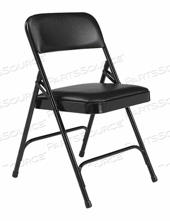 FOLDING CHAIR VINYL 29-1/2IN H BLACK PK4 by National Public Seating