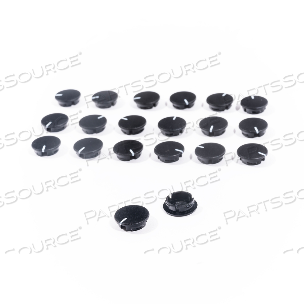 KNOB CAP, O2, PARAPAC PLUS™ 300, SMALL SIZE, BLACK, FOR TRANSPORT VENTILATOR by Smiths Medical