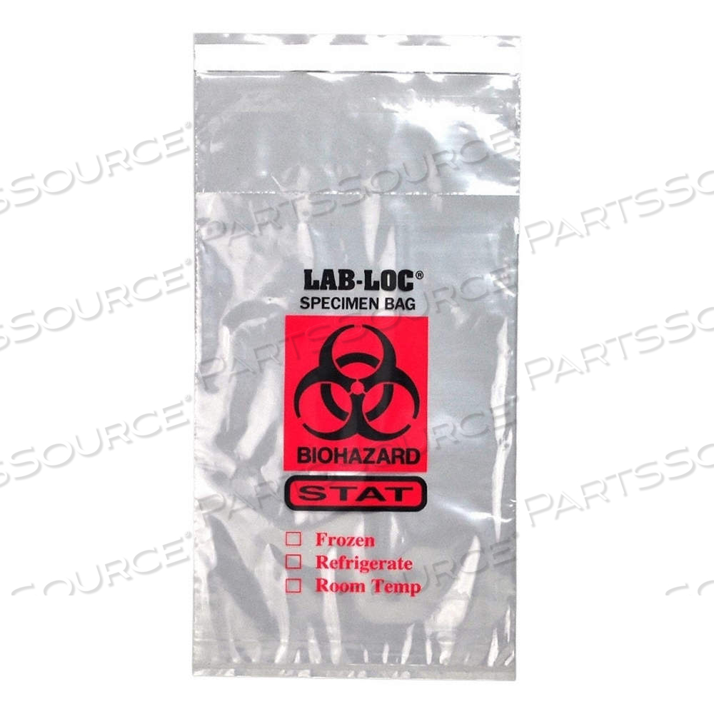 BIOHAZARD BAG, LDPE, BIOHAZARD, 2 MIL THICK, CLEAR, 10 IN OVERALL HT, 6 IN OVERALL WD by Approved Vendor