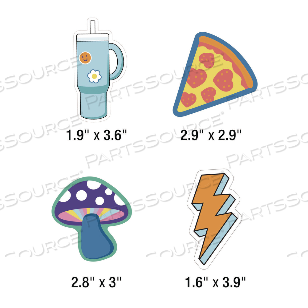 VINYL STICKERS, WE STICK TOGETHER, SMALL, ASSORTED, 100 STICKERS 