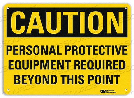 SAFETY SIGN PROTECTIVE EQUIPMENT 7 IN H by Lyle Signs Inc.