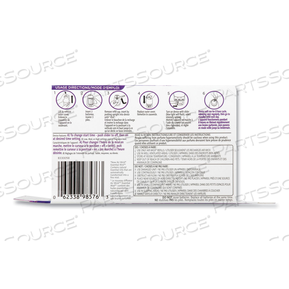 ESSENTIAL MIST STARTER KIT, LAVENDER AND ALMOND BLOSSOM, 0.67 OZ BOTTLE by Air Wick ESSENTIAL MIST STARTER KIT, LAVENDER AND ALMOND BLOSSOM, 0.67 OZ BOTTLE by Air Wick