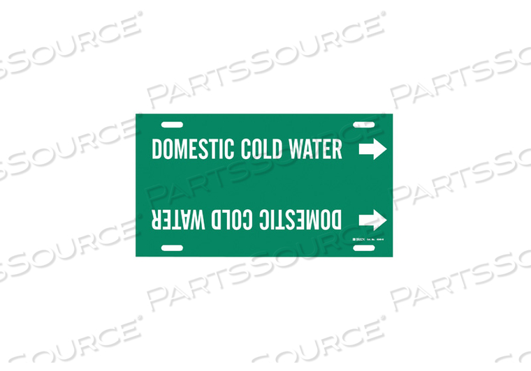 PIPE MRKR DOMESTIC COLD WATER 8TO9-7/8IN by Brady Americas
