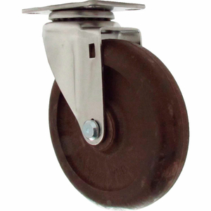 CASTERS SWIVEL TOP PLATE CASTER - 4"DIA. BRIMSTONE WITH NO BRAKE by Superior Casters, Inc.