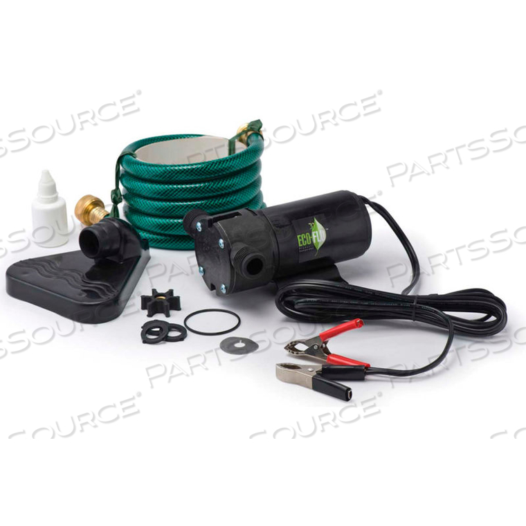 PORTABLE LIGHT WEIGHT UTILITY PUMP W/6 FT GARDEN HOSE & SUCTION ACCESSORY -360 GPH by Eco Flo Products Inc PORTABLE LIGHT WEIGHT UTILITY PUMP W/6 FT GARDEN HOSE & SUCTION ACCESSORY -360 GPH by Eco Flo Products Inc