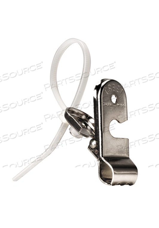 ROUNDED SECURITY CLIP WITH ZIP STRIP,1 PACK (10/PK) by Crest Healthcare