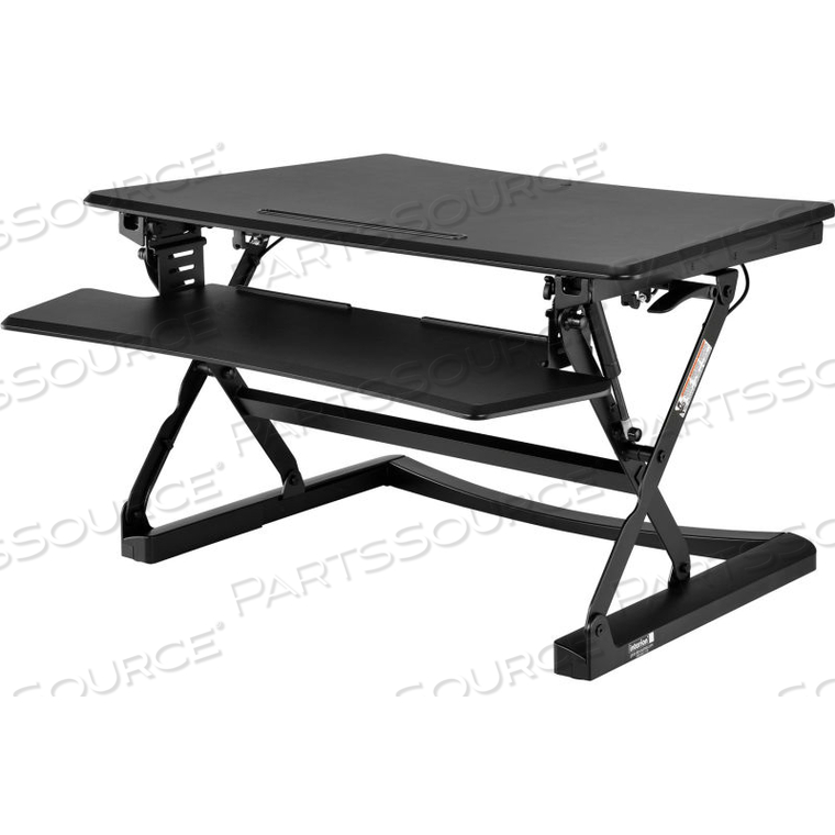 INTERION HEIGHT ADJUSTABLE SIT-STAND DESK CONVERTER WITH FULL WIDTH KEYBOARD by Loctek Ergonimic Tech- Ningbo INTERION HEIGHT ADJUSTABLE SIT-STAND DESK CONVERTER WITH FULL WIDTH KEYBOARD by Loctek Ergonimic Tech- Ningbo