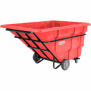 DELUXE RED EXTRA HEAVY DUTY PLASTIC TILT TRUCK 2-1/2 CU. YARD by Quality Industries LLC