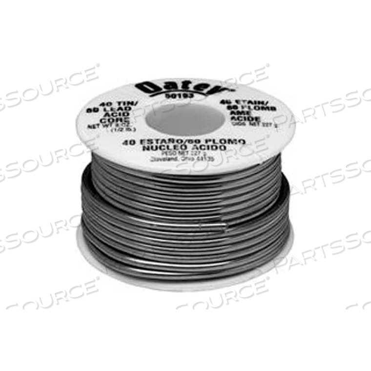 95/5 ACID CORE WIRE SOLDER .081" GAUGE, 1/2 LB 