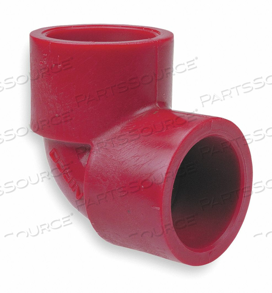 90° ELBOW, 1 IN X 1 IN FITTING PIPE SIZE, SCHEDULE 80, FEMALE SOCKET X FEMALE SOCKET, RED by Chemtrol