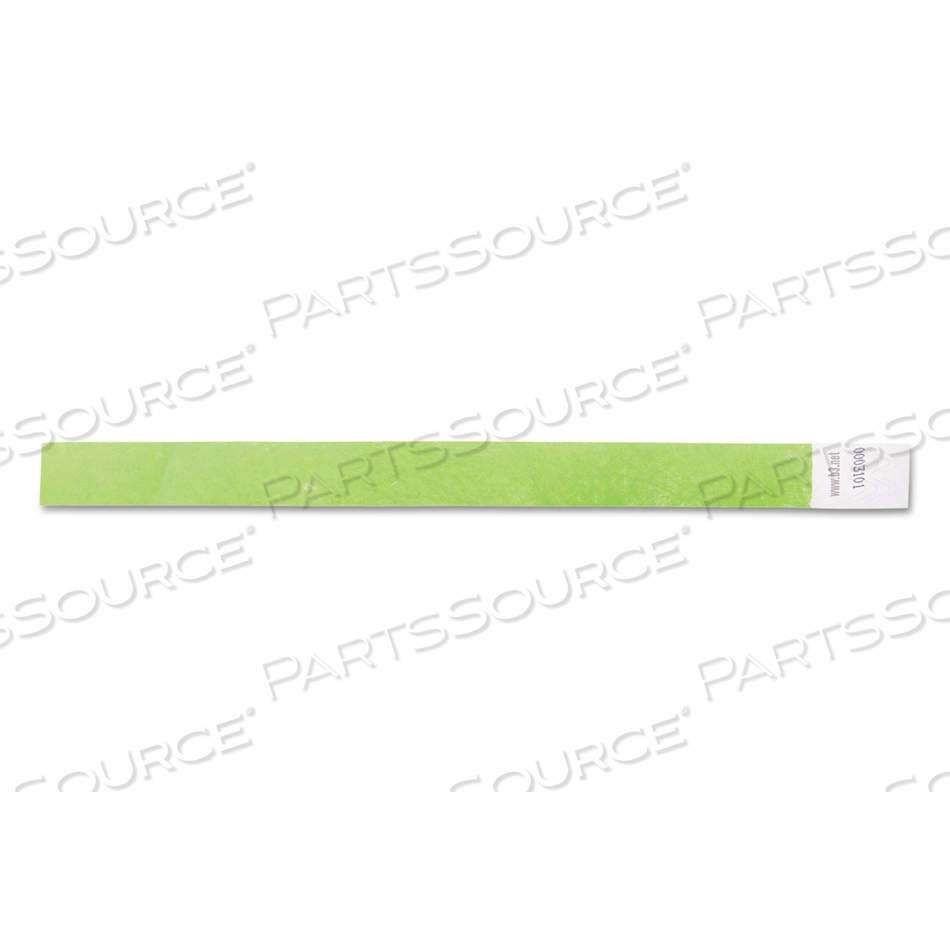 SECURITY WRISTBANDS, SEQUENTIALLY NUMBERED, 10" X 0.75", GREEN, 100/PACK by Sicurix SECURITY WRISTBANDS, SEQUENTIALLY NUMBERED, 10" X 0.75", GREEN, 100/PACK by Sicurix