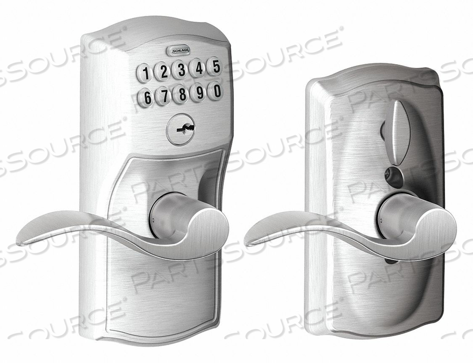 ELECTRONIC LOCK LEVER SATIN CHROME by Schlage Lock
