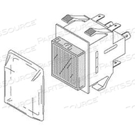 PUSH BUTTON SWITCH, RED, DPST, NO, 125/250 VAC, 10 A 