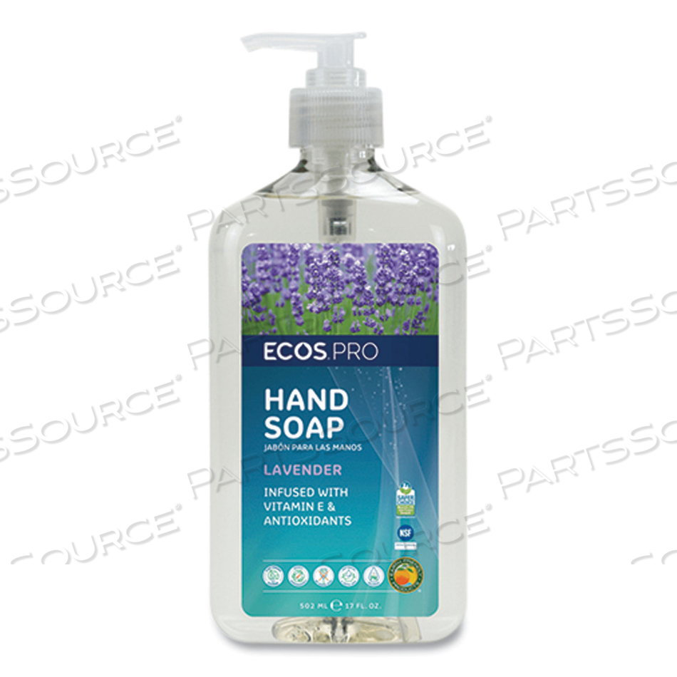 LIQUID HAND SOAP, LAVENDER SCENT, 17 OZ PUMP BOTTLE 