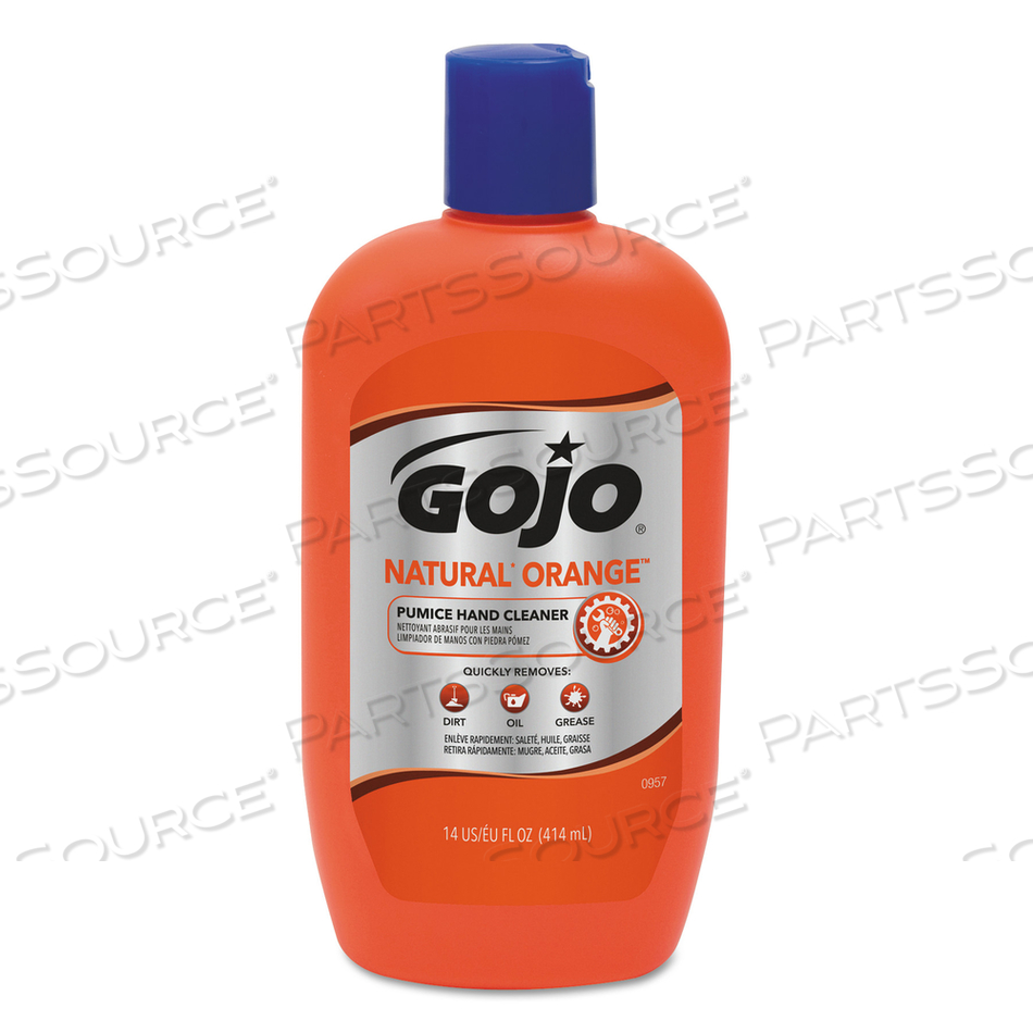 NATURAL ORANGE PUMICE HAND CLEANER, CITRUS, 14 OZ BOTTLE by Gojo