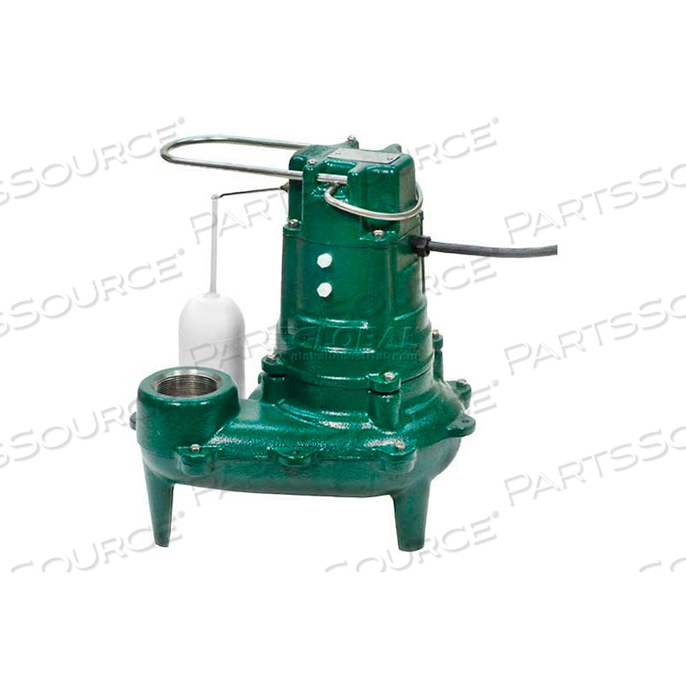 WASTE-MATE SUBMERSIBLE SEWAGE PUMP, AUTO EJECT WITH BUILT-IN FLOAT SWITCH 1/2 HP by Zoeller WASTE-MATE SUBMERSIBLE SEWAGE PUMP, AUTO EJECT WITH BUILT-IN FLOAT SWITCH 1/2 HP by Zoeller