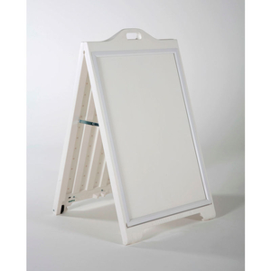 SIGNPRO TWO-SIDED STREET SIGN POSTER, WHITE, 28-9/10"L X 26-3/4"W X 44-11/16"H by M&T Displays