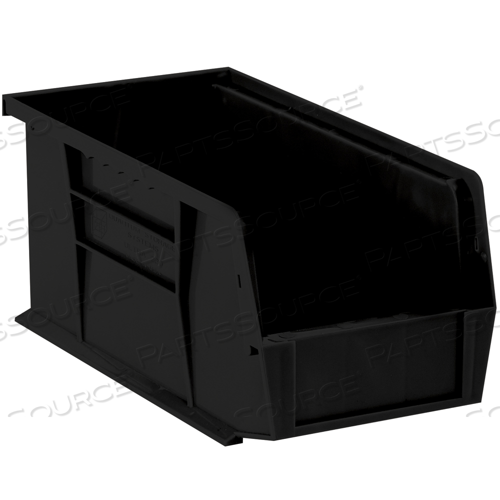 PLASTIC STACK & HANG BIN BOXES, 18" X 8 1/4" X 9", BLACK, 6/CASE by BOX Partners (Box Acquisitions, LLC)
