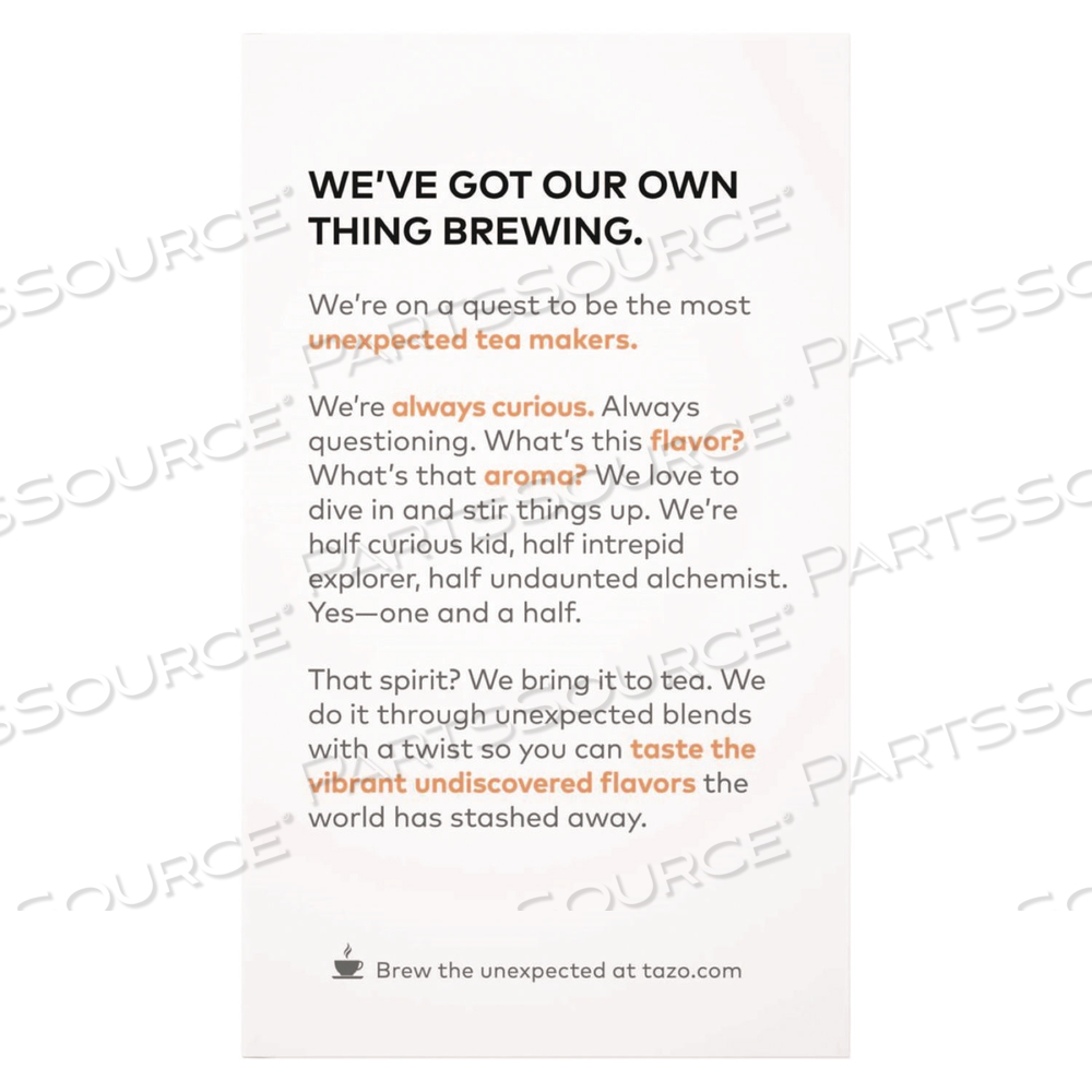 TEA BAGS, WILD SWEET ORANGE by Tazo TEA BAGS, WILD SWEET ORANGE by Tazo