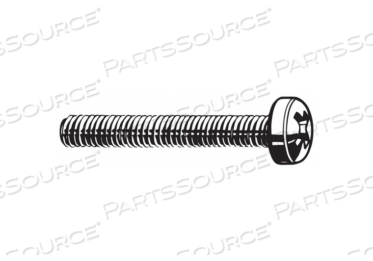 MACHINE SCREW, M6 THREAD SIZE, 45 MM LG, STEEL, ZINC PLATED, CHEESE, PHILLIPS, METRIC, ROUND by Fabory MACHINE SCREW, M6 THREAD SIZE, 45 MM LG, STEEL, ZINC PLATED, CHEESE, PHILLIPS, METRIC, ROUND by Fabory