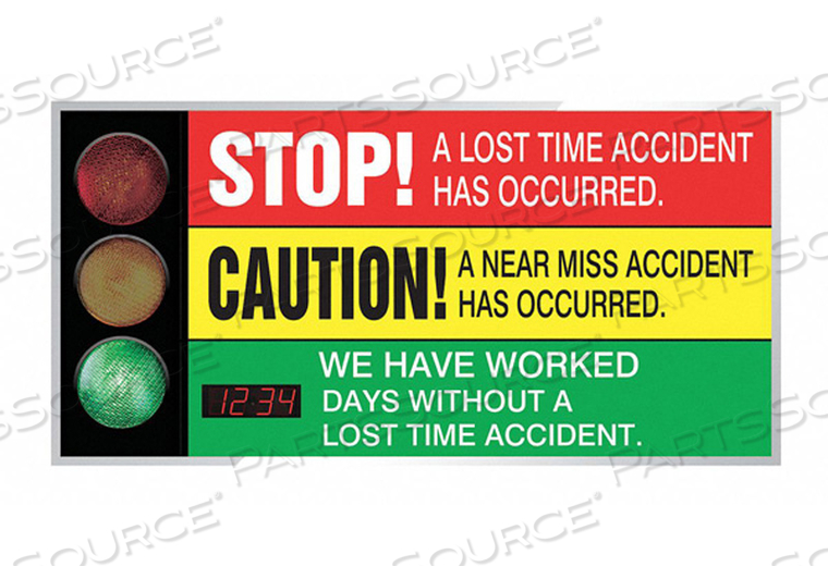 SAFETY SCOREBOARD 36 X 72IN AL/PLSTC ENG by Accuform Manufacturing, Inc.